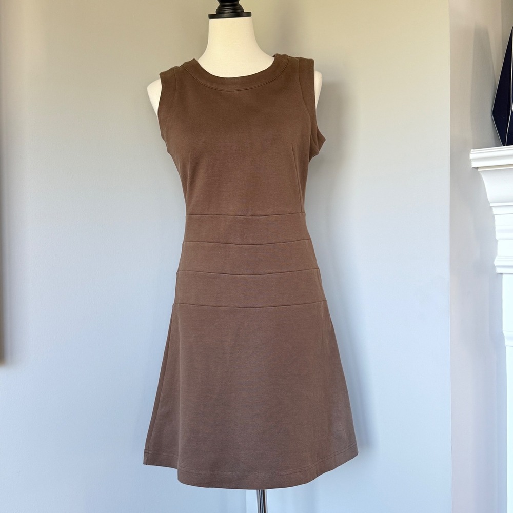 Matilda Jane Paint By Numbers Brown‎ Sleeveless Knit Dress Womens Casual